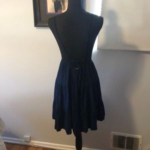 Ecote Navy adjustable cut out cotton dress
